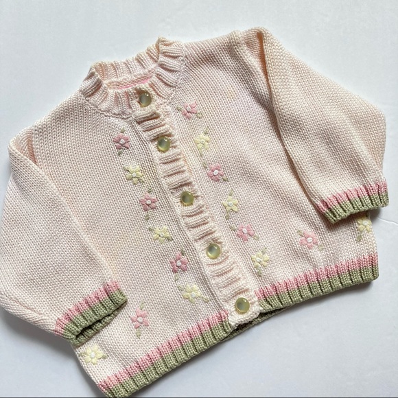 Baby - Embroidered Button Knit Cardigan Sweater - Picture 7 of 7